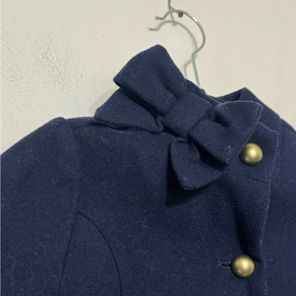 Janie and Jack Navy blue Girls Wool Blend Coat Size 4